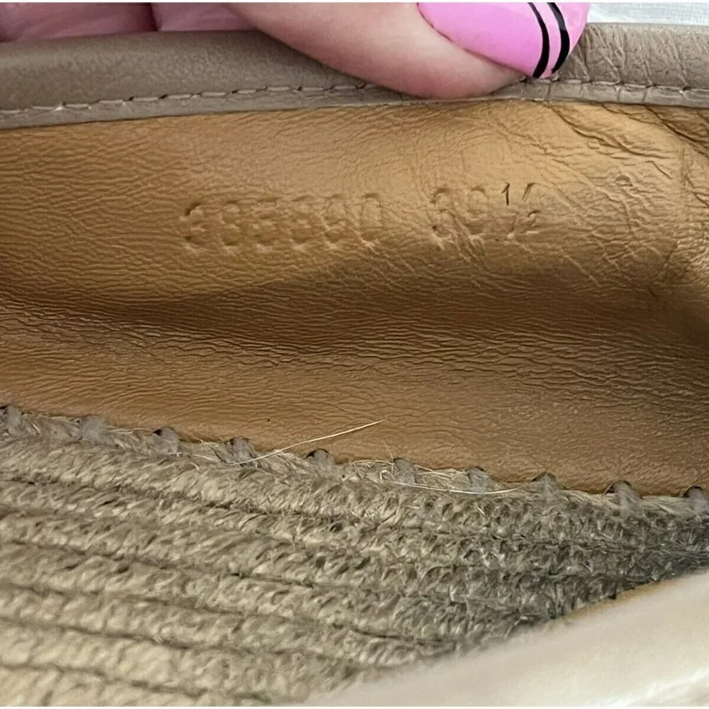 Gucci MicroGuccissima Leather Espadrilles Women's Eur Sz 39.5 US 9 Tan G…